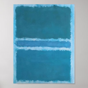 Mark Rothko - Ohne Titel (Blau geteilt durch Blau) Poster