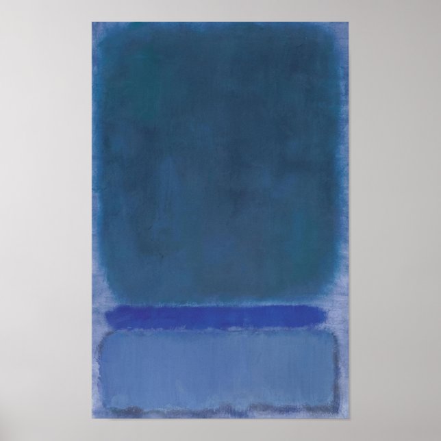 Mark Rothko - Ohne Titel (Grün auf Blau) - 1968 Poster (Vorne)