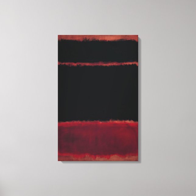 Mark Rothko - Schwarz in Deep Red - 1957 Leinwanddruck (Vorderseite)