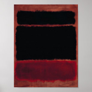 Mark Rothko - Schwarz in Tiefrot - 1957 Poster