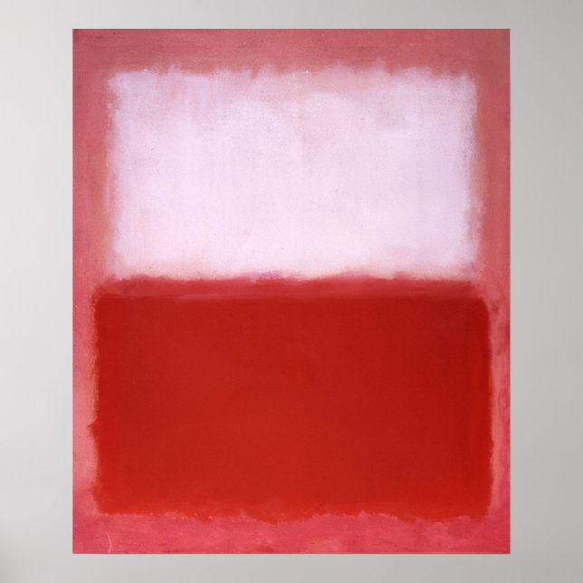 Mark Rothko - Weiß über Rot - 1957 Poster (Vorne)