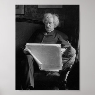 Mark Twain - amerikanischer Autor und Humorist Poster