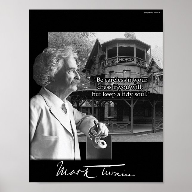Mark Twain: Benutzerdefiniertes Design mit verschi Poster (Vorne)