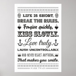 Mark Twain - Break the Rules Poster