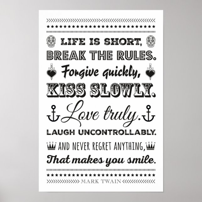 Mark Twain - Break the Rules Poster (Vorne)