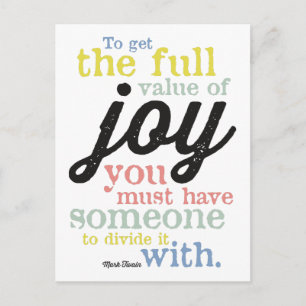 Mark Twain - Joy Postkarte