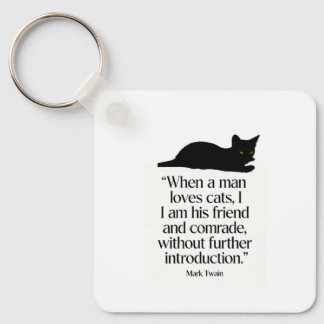 Mark Twain Katzen Zitat Schlüsselanhänger
