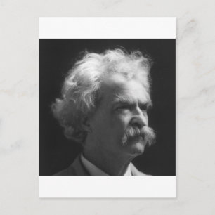 Mark Twain-Portrait Postkarte