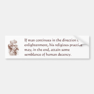 Mark Twain über Religion Autoaufkleber