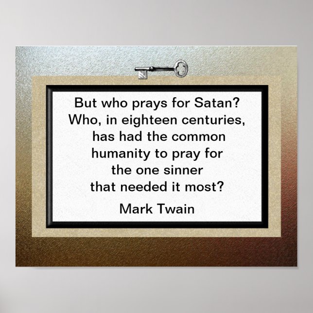 Mark Twain Zitat Poster (Vorne)