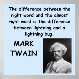Mark Twain Zitat Poster