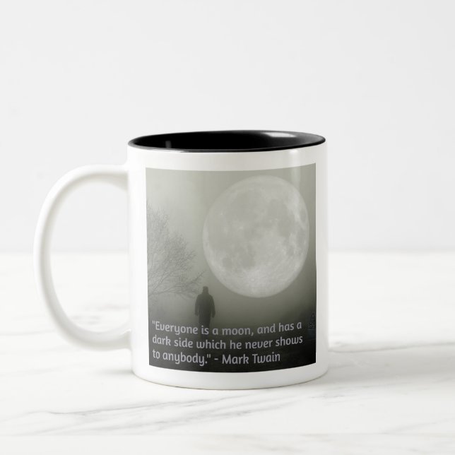Mark Twain Zitat Zweifarbige Tasse (Links)