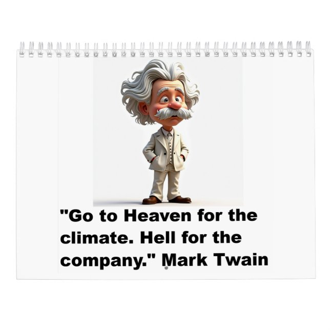 Mark Twain zitiert Kalender (Rückseite)