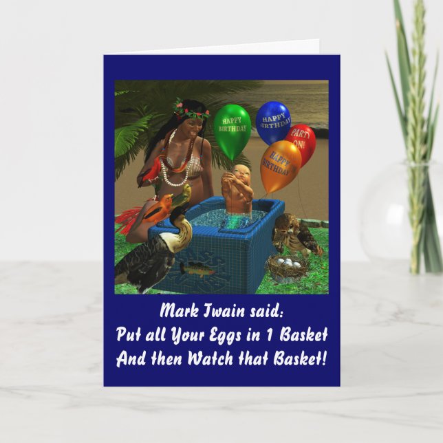 Mark Twains Geburtstag Karte (Vorderseite)