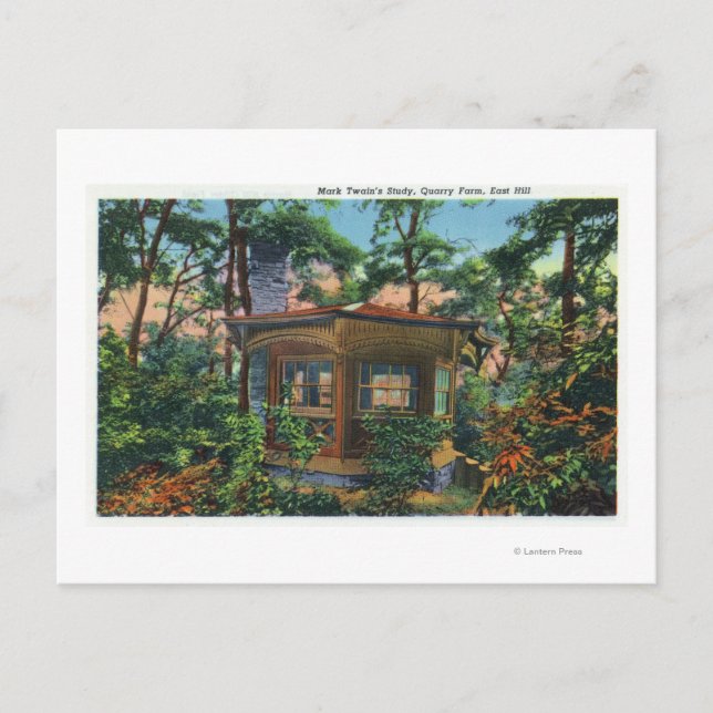 Mark Twains Studie auf Quarry Farm, East Hill Postkarte (Vorderseite)