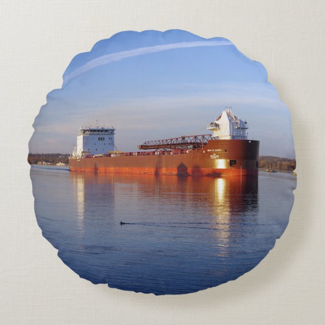 Mark W. Barker Rundkissen Rundes Kissen (Vorderseite)