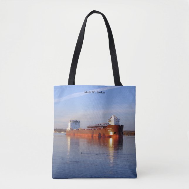 Mark W. Barker über Tasche (Vorderseite)