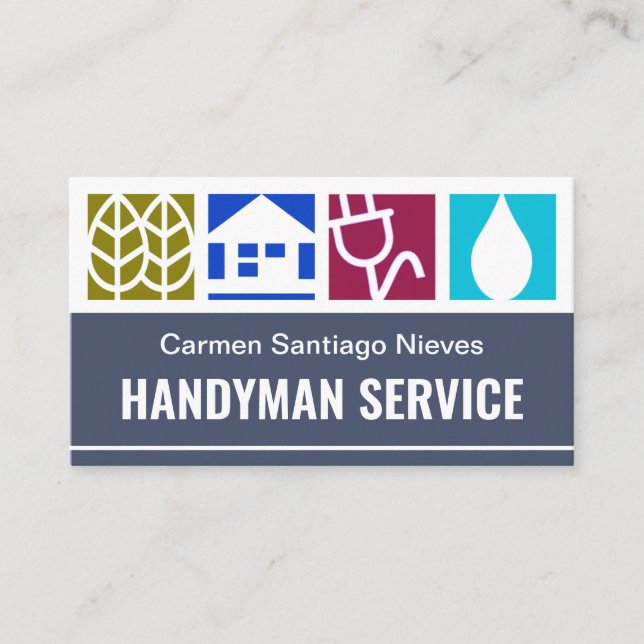 markante Gebäude-Signatur für kreative Bauweise Visitenkarte (Vorderseite)