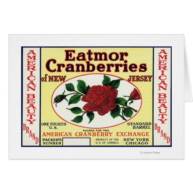 Marke American Beauty Eatmor Cranberries (Vorderseite (Horizontal))