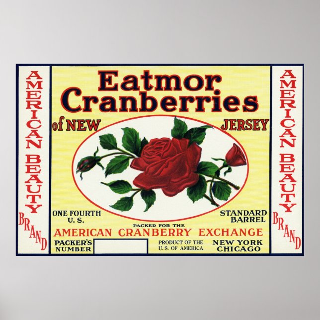 Marke American Beauty Eatmor Cranberries Poster (Vorne)