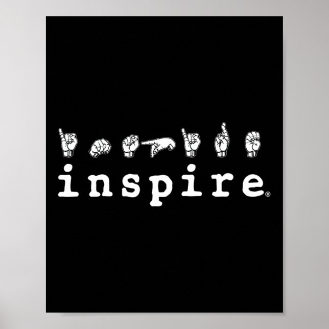 Marke Asl American Sign Language Deaf Awareness Poster (Vorne)