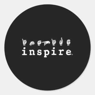 Marke Asl American Sign Language Deaf Awareness Runder Aufkleber