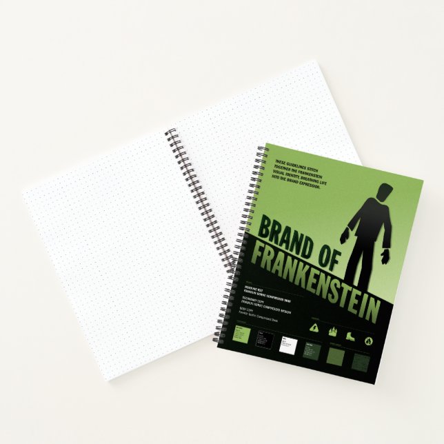 Marke Frankenstein - Vintages Filmplakat - Notizbuch (Innenseite)