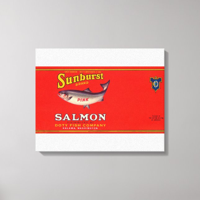 Marke für Lachs Leinwanddruck (Vorderseite)