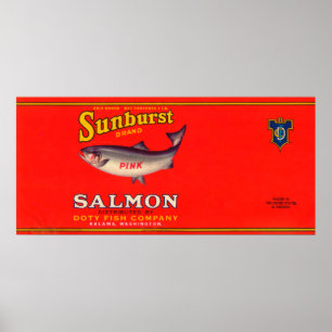 Marke für Lachs Poster