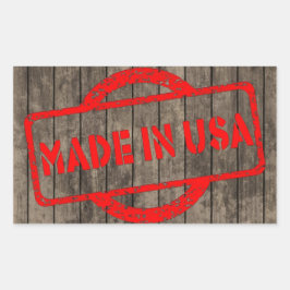Marke in usa rechteckiger aufkleber