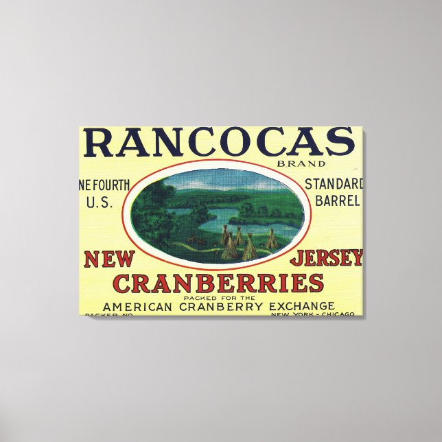 Marke Rancocas Cranberry Leinwanddruck (Vorderseite)