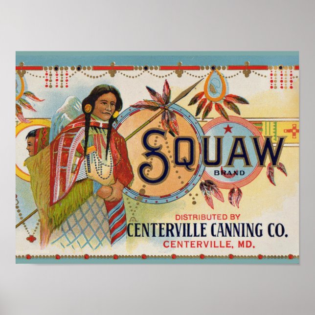 Marke "Squaw" der 20er Jahre Poster (Vorne)