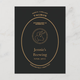 Marke, Zodiac-Zeichen, Taurus benutzerdefinierbar Postkarte