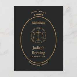 Marke, Zodiaka-Zeichen, Libra anpassbar Postkarte