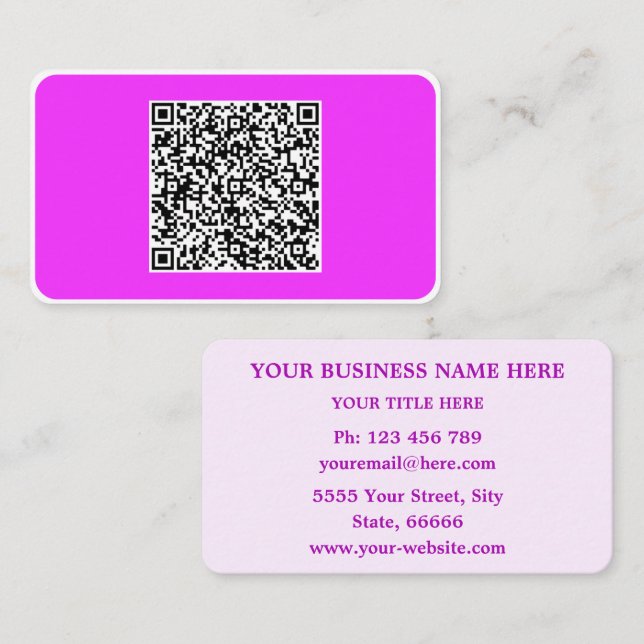 Marken-Design-Beispiel für QR-Code-Geschäftskarten Visitenkarte (Vorne/Hinten)