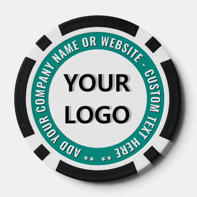 Marken-Geschäft-Logo-Text Poker-Chips-Vorlage Pokerchips (Rückseite)
