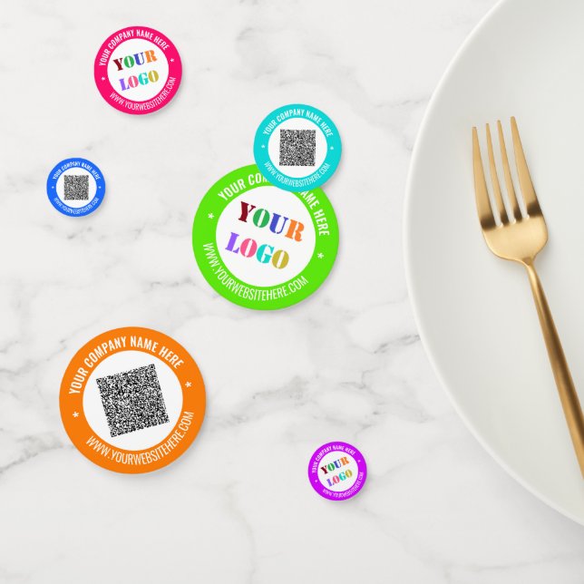 Marken-Logo und QR-Code-Party-Konfetti-Vorlage Konfetti (Gruppe)