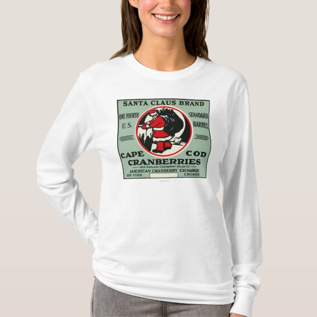 Marken-Moosbeeraufkleber Cape Cods Weihnachtsmann T-Shirt (Vorderseite)