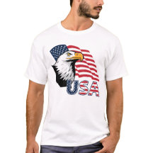 Marken-Patriotisches-Weißkopfseeadler-T-Shirt – Am