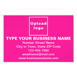Markenbezeichnung auf rosa Rectangle Foto Print
