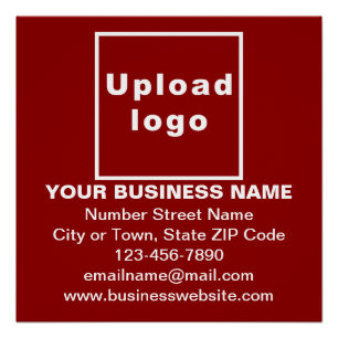 Markenbezeichnung auf rotem Marktplakat Poster