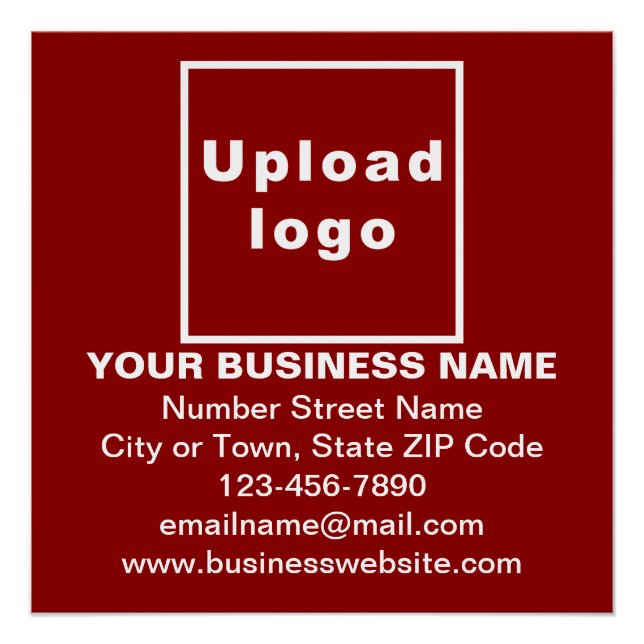 Markenbezeichnung auf rotem Marktplakat Poster (Vorderseite)