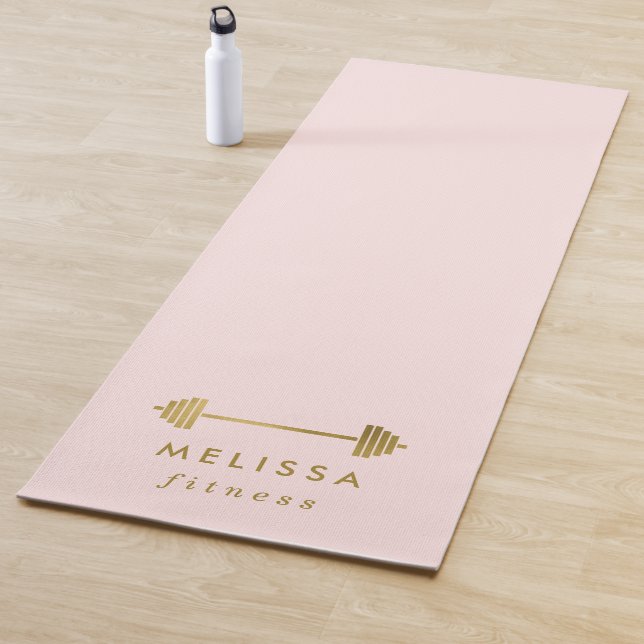 Markenbezeichnung "Blush & Gold" für Personalisier Yogamatte (Beispiel)