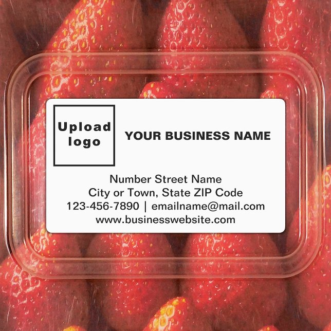 Markenbezeichnung für das Label "White Rectangle A Etiketten (White rectangle adhesive label with your business brand)