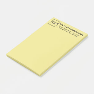 Markenbezeichnung für gelbe Lange Post-it Klebezettel