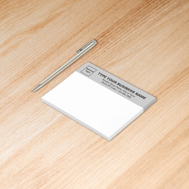 Markenbezeichnung für "Graue Position" Post-it Klebezettel (Build brand name awareness. Your business brand on gray heading of rectangle sticker.)