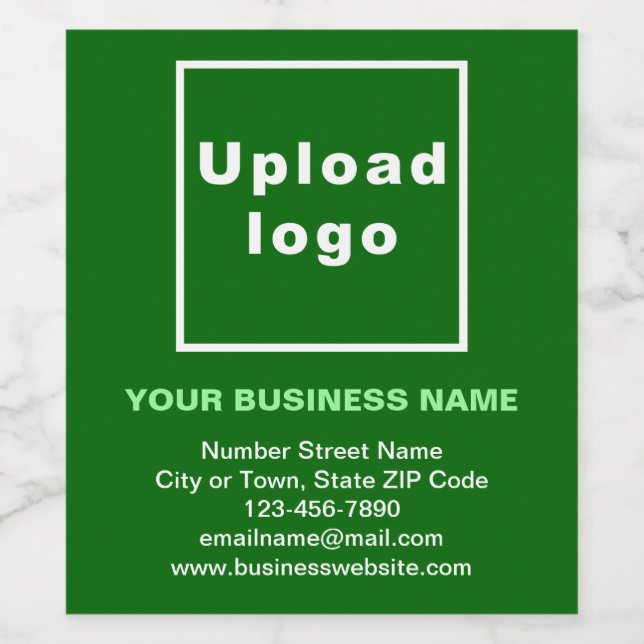 Markenbezeichnung für grüne Weinflaschen Weinetikett (Einzelnes Label)