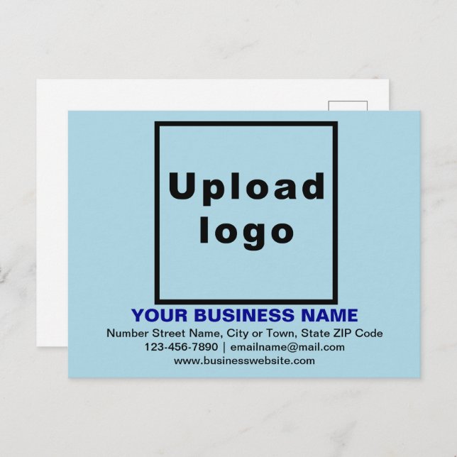 Markenbezeichnung für hellblaue Postkarte (Vorne/Hinten)