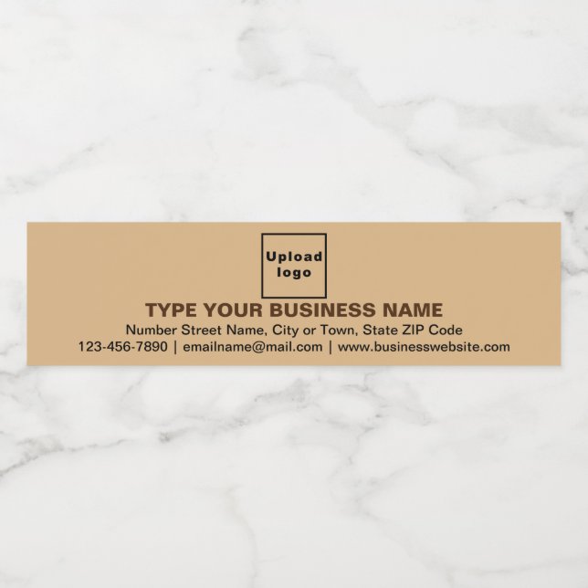 Markenbezeichnung für hellbraune Flaschen Wasserflaschenetikett (Einzelnes Label)