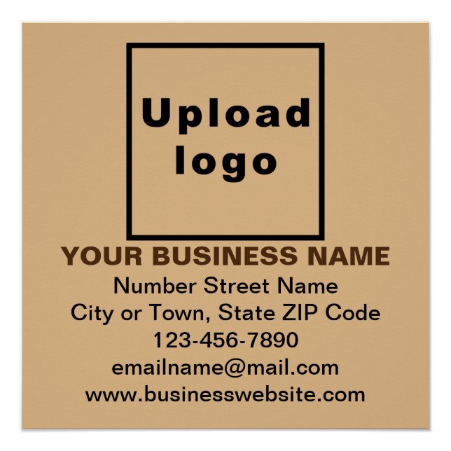 Markenbezeichnung für hellbraunes, glänzendes Post Poster (Vorderseite)